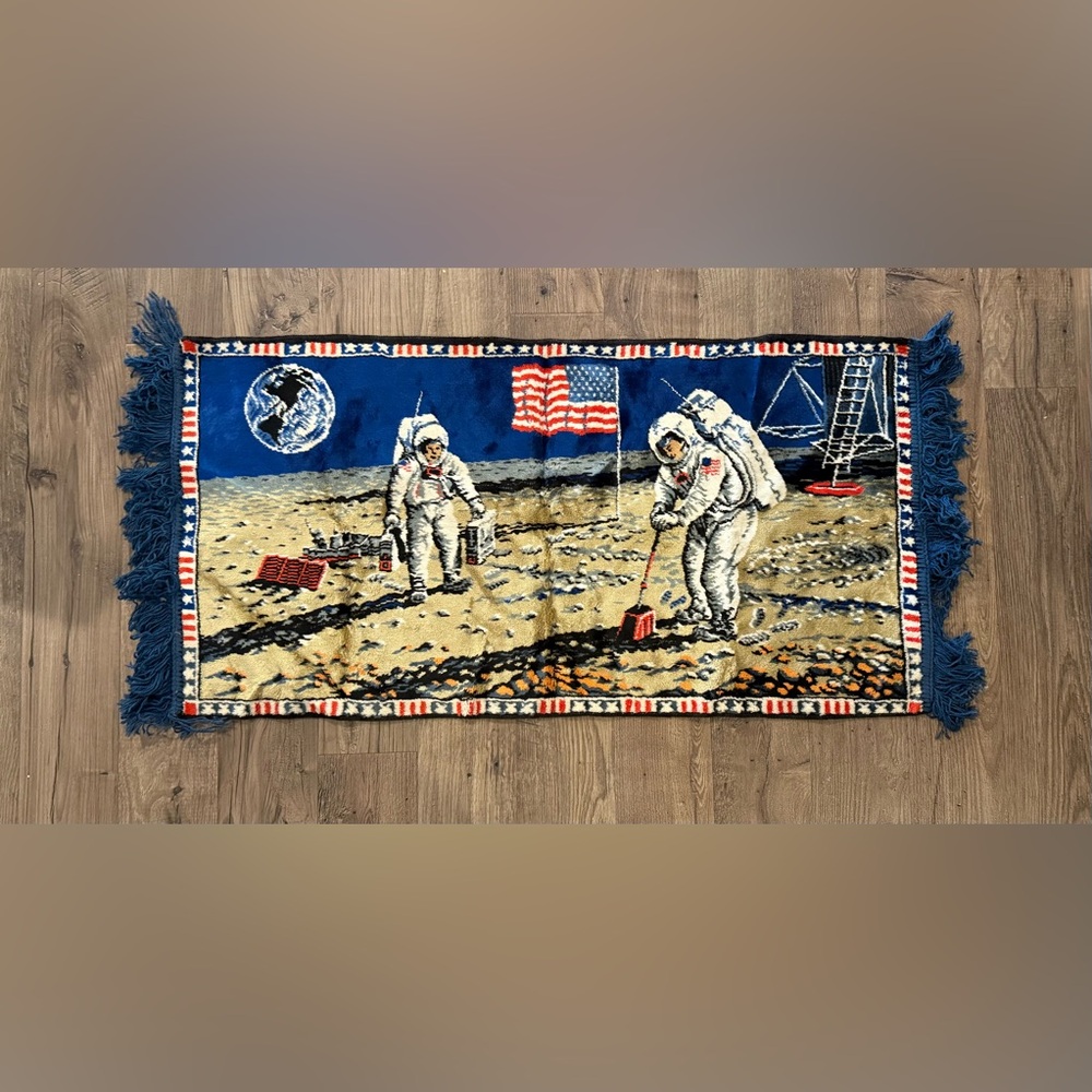 Astronaut Moon Landing Rug